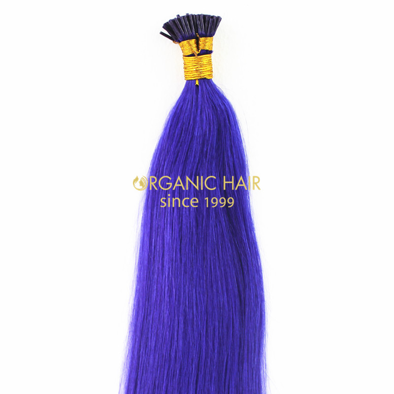 Indi remy hair i tip purple hair extensions